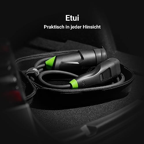 Green Cell GC Habu Elektroautos Mobile Wallbox 11kW 7m EV Ladegerät Typ 2 bis CEE 16A mit App e-Auto Zuhause Laden Ohne Wallbox 2in1 Kompatibel mit Allen EV Model Y / 3 / S/X, ID.4, ID.5, i4, EV6